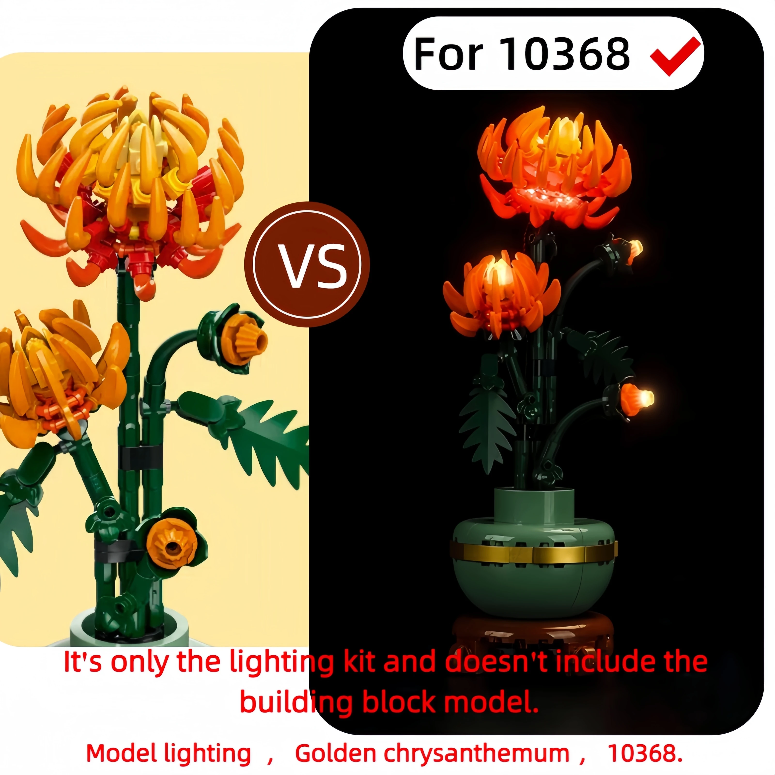 Led Lighting Set, Compatible with Major Brand 10368, Excluding Building Blocks Toys, Perfect Valentine's Day Gift