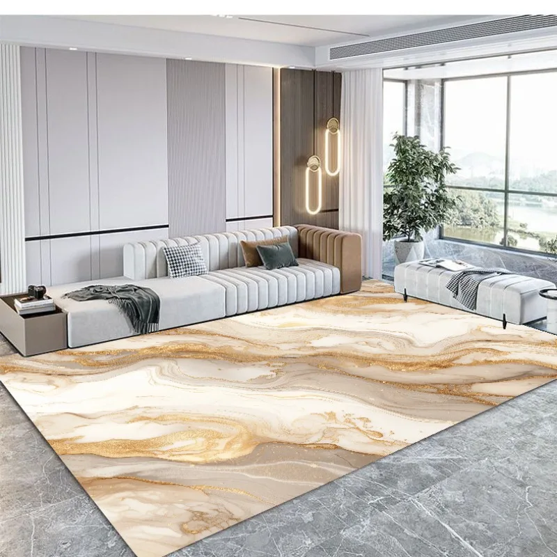 Modern Abstract Living Room Carpets Splash-ink Marble Rug Light Luxury Bedroom Decoration Rugs Sofa Table Beside Non Slip Mats