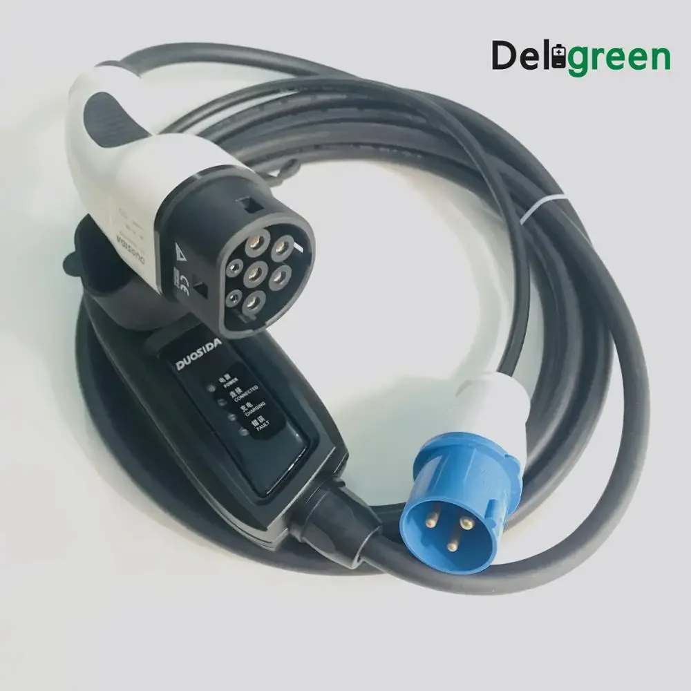 2018 Duosida 16a Ev Car  Manufacturer Portable Charger Type 1  2 Coiled Evse