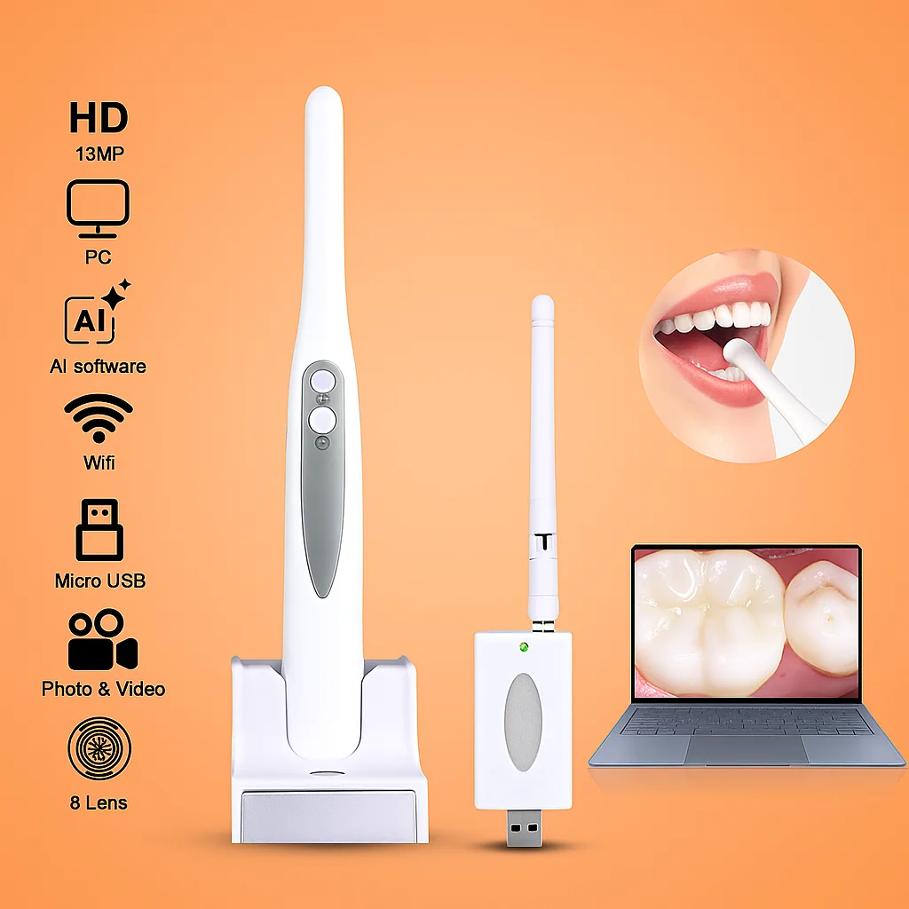 

Dental Intraoral Camera AutoFocus 1080p High Resolution Wifi Endoscope 13MP Wireless Tooth Intra Oral Camera for Computer