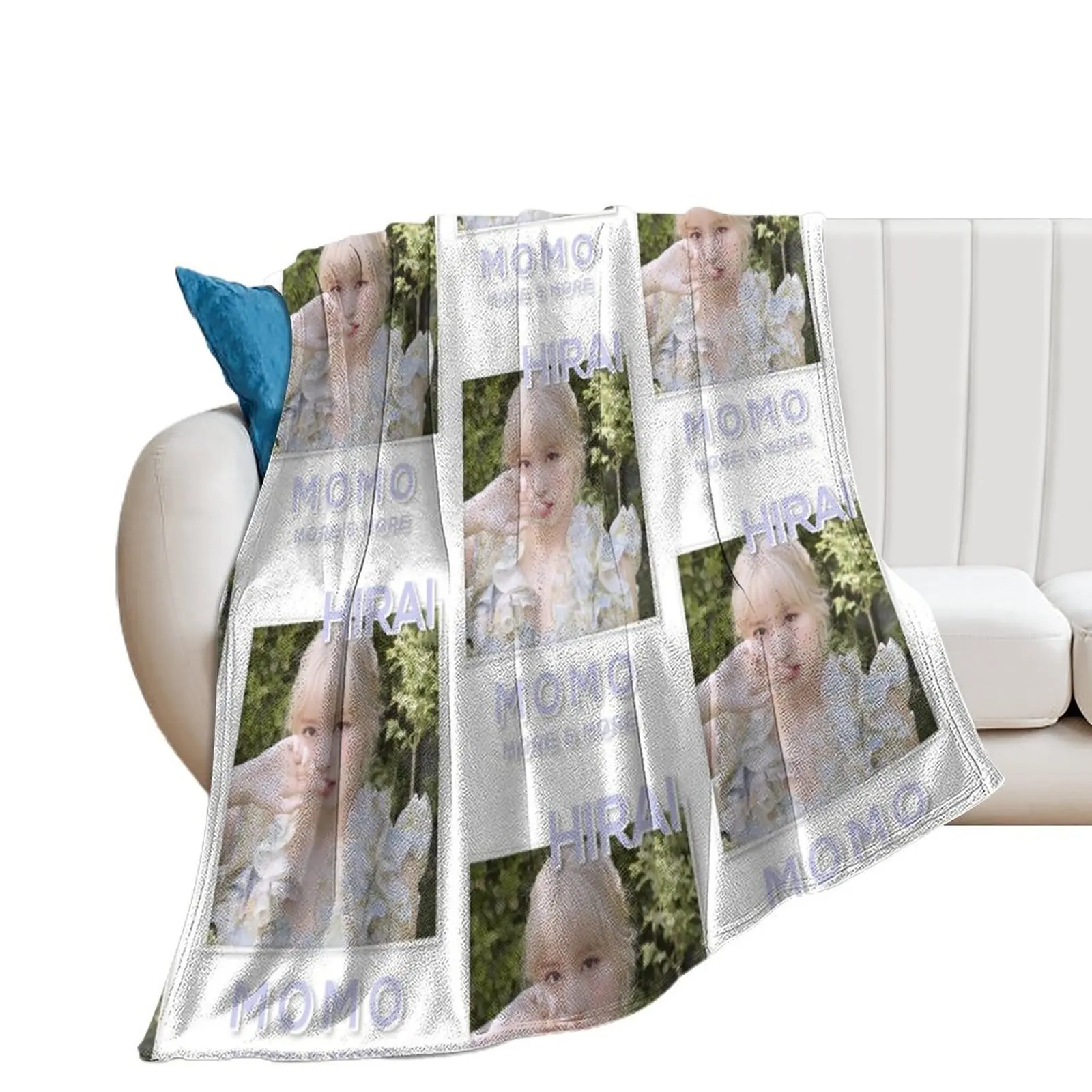 Twice - Momo Throw Blanket Summer bed plaid Soft Plaid Flannels Blankets