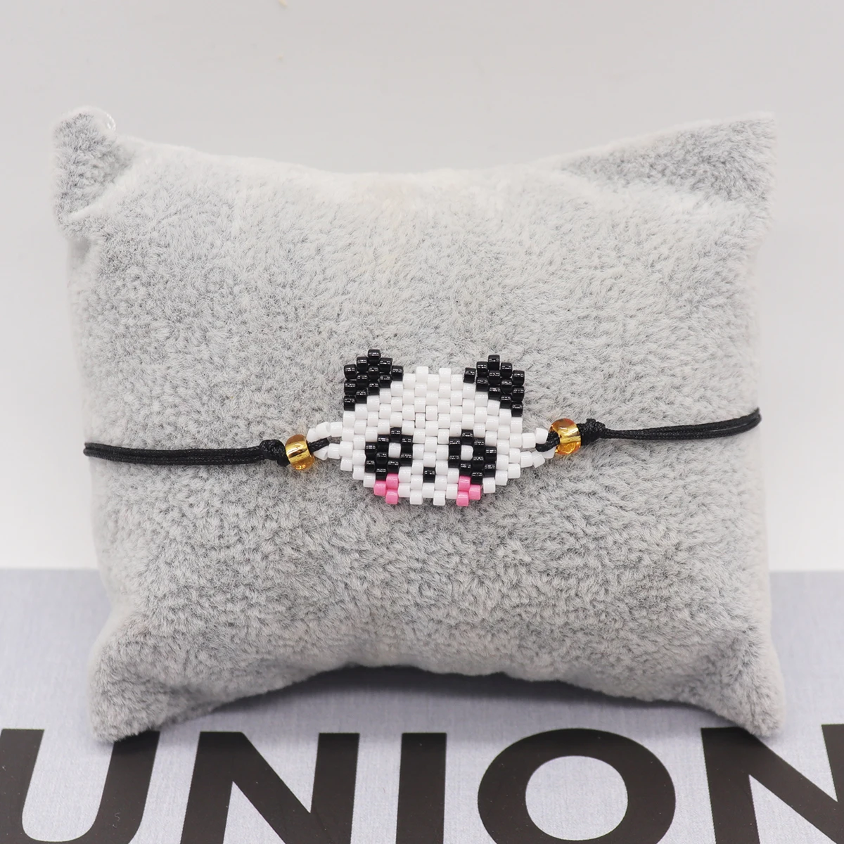 ZHONGVI جديد الباندا نمط سوار لفتاة الأطفال ميوكي الخرز الأساور فام قابل للتعديل حبل أساور مجوهرات #3