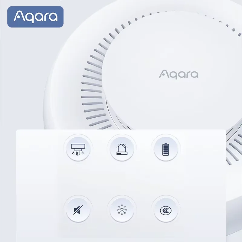 Aqara 연기 경보 센서 Zigbee 3.0 무선 스마트 홈 주방 흡연 센서 감지기 Homekit & Mijia App 센서와 함께 작동