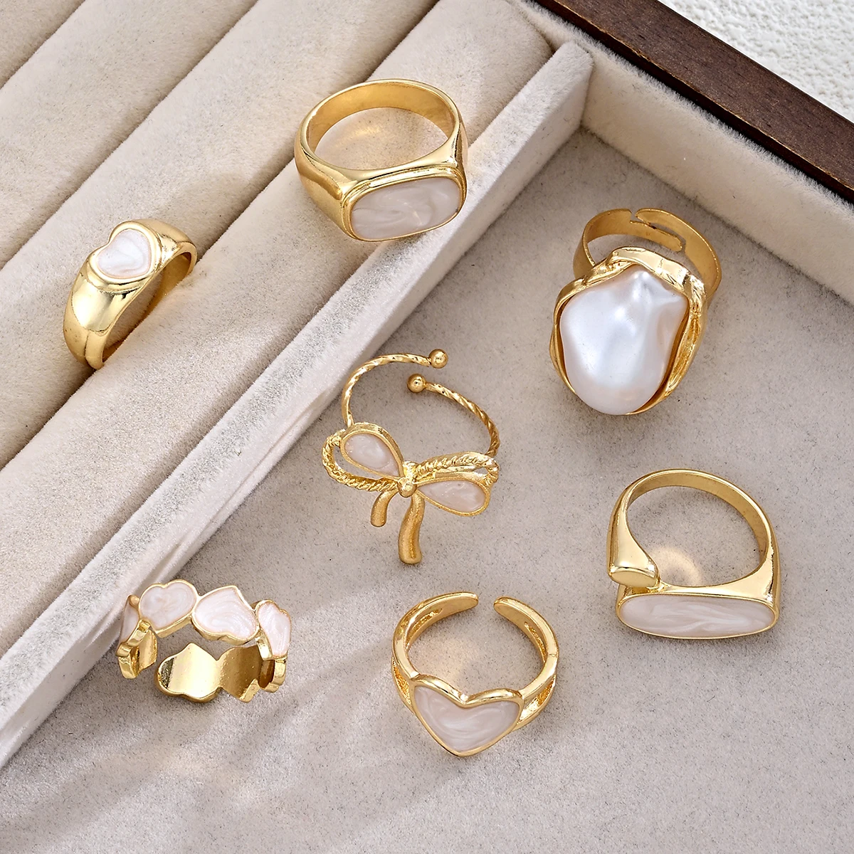 7-teiliges Set Boho-Perlen-Her – Vintage Punk Knuckle Rings Set Bewertung und Preis