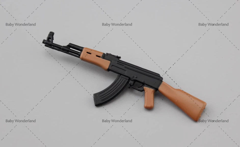 

In Stock 1/12 Mini AK47 Soldier P istol Weapon Model Scene Props Fit 6''Action Figure Body Accessories Length About 7.3cm