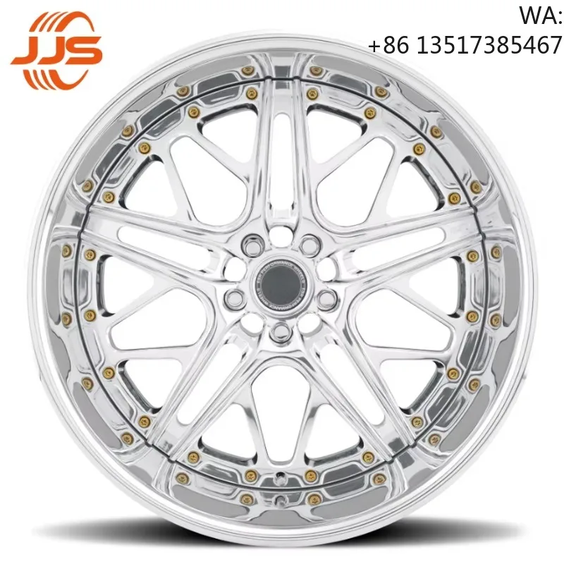 Personalized Customized Three-piece Forged Multi-spoke 6061 Aluminum Alloy Passenger Car Wheels for Sports Racing Cars