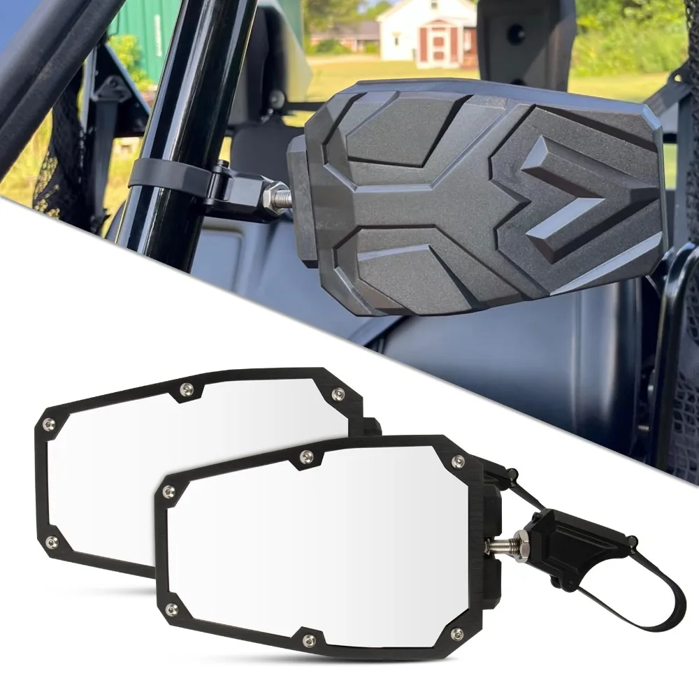 UTV Side Rear View Racing Mirrors Adjustable for Polaris RZR 900 1000 XP Maverick X3 Teryx Talon Fits 1.5