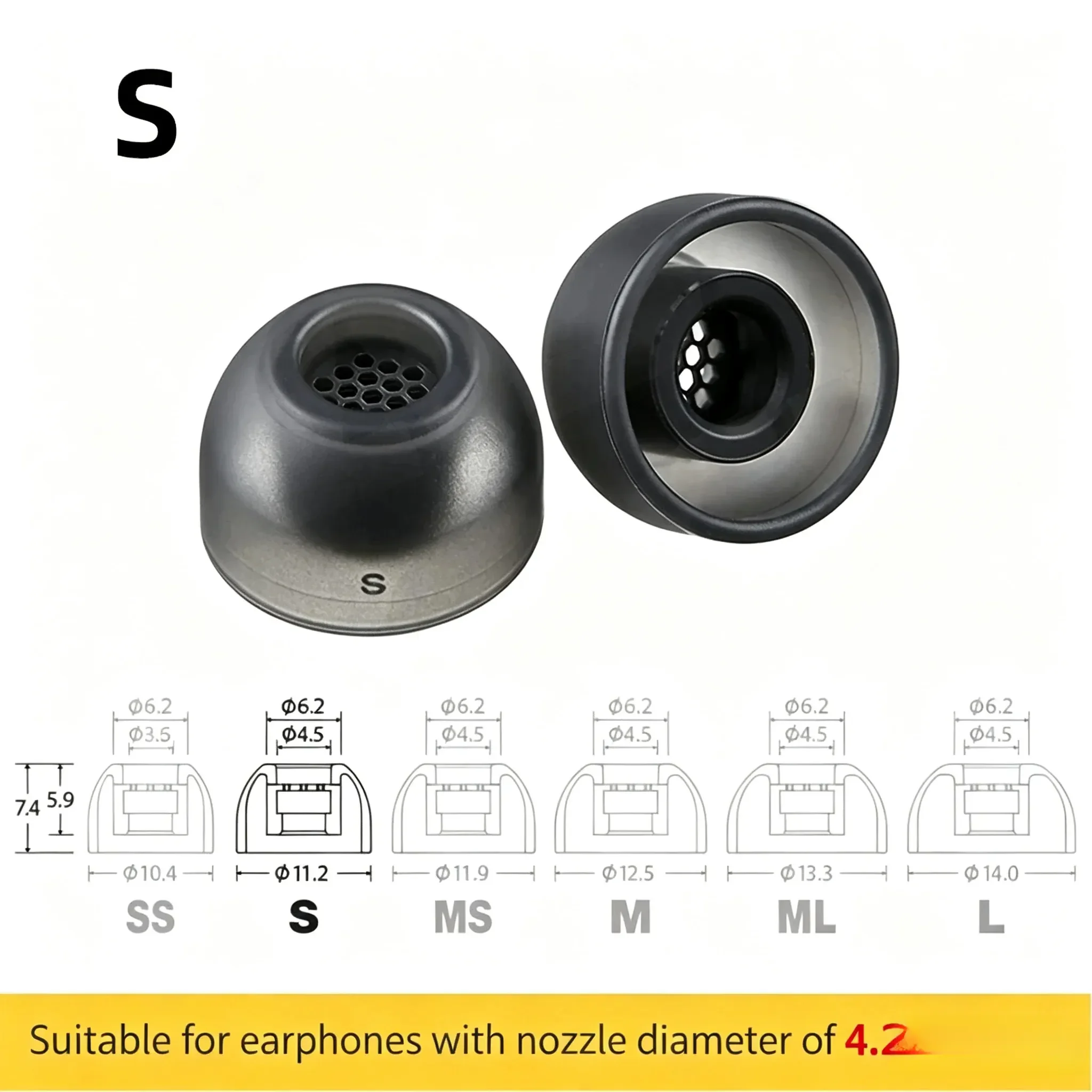 Suitable for AZLA Max TWS6 Medical Silicone Eartips with Filter, for Gemini Enco X3 Free4 Soundcore, Allergy-Free Ear Tips