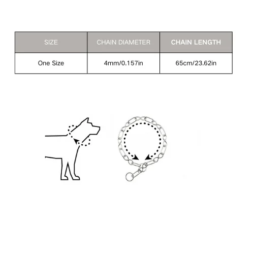 Stainless Steel Dog Training Leash Anti-Lick Anti-Bite P-Chain for Large Medium Small Dogs Explosive Proof Pulling