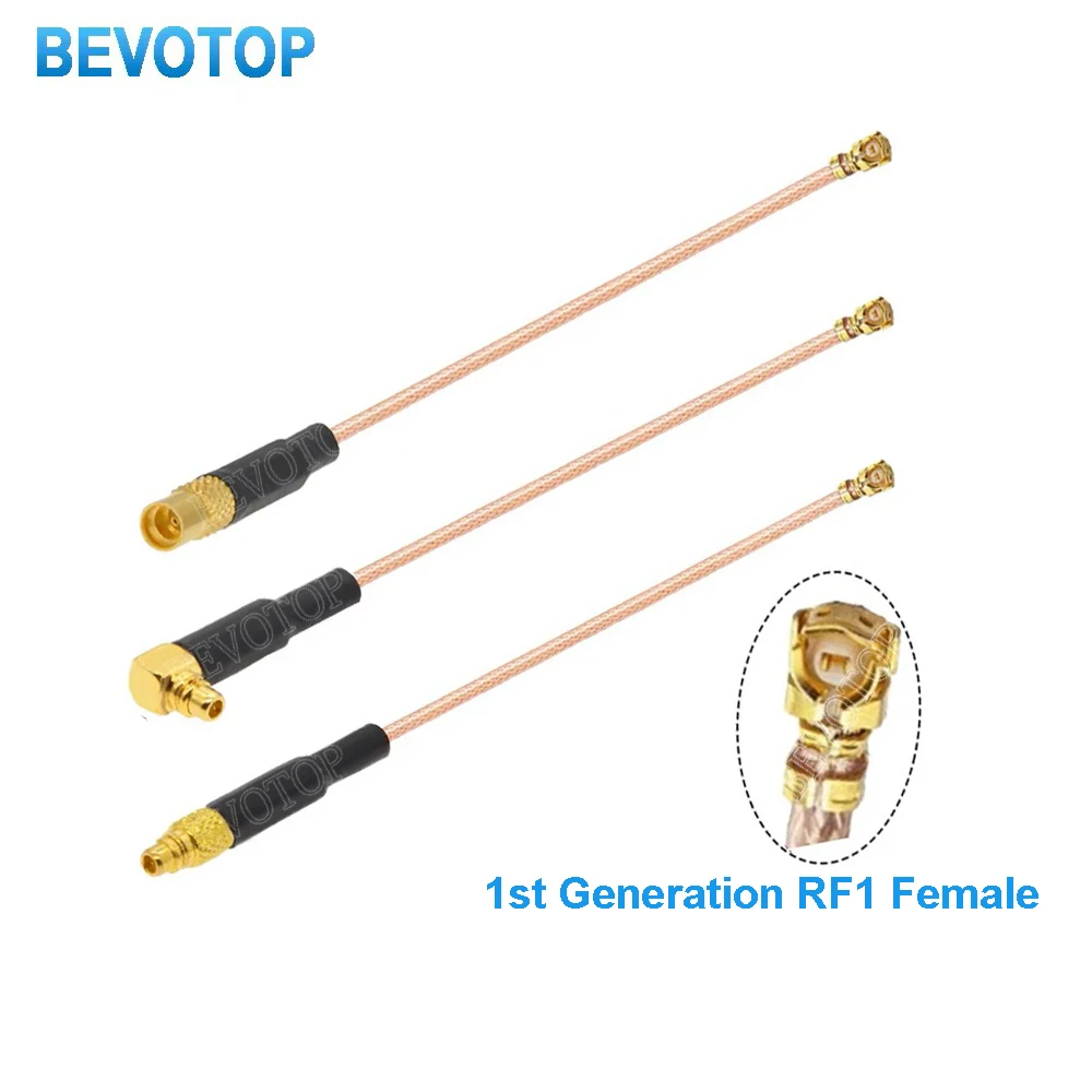 10 Stück U.FL/IPX1/MHF4 Buchse auf MMCX Stecker 90° °   WiFi-Antenne RF RF1.13/RG178 Kabel Verlängerungskabel MMCX RF Jumper Pigtail