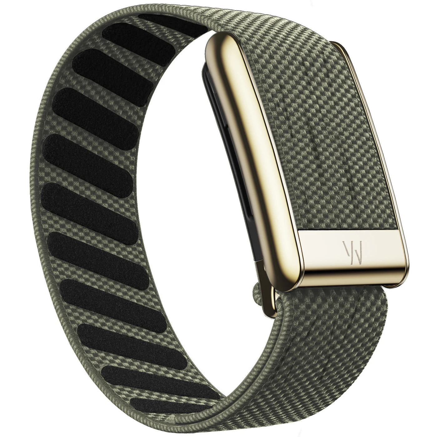 Suitable for Whoop 5.0PEAK/LIFE Wristband Elastic Band Sports Nylon Strap MG with Bright Gold U-Shaped Metal Frame Strap with Le