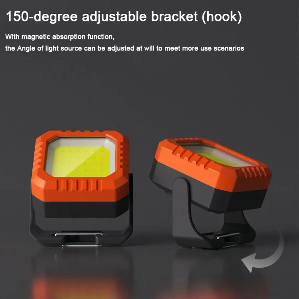 

Мини-брелок с крючком, фонарик, регулируемый кронштейн, сильная магнитная адсорбция, лампа для кемпинга, 5 режимов освещения, водонепроницаемая