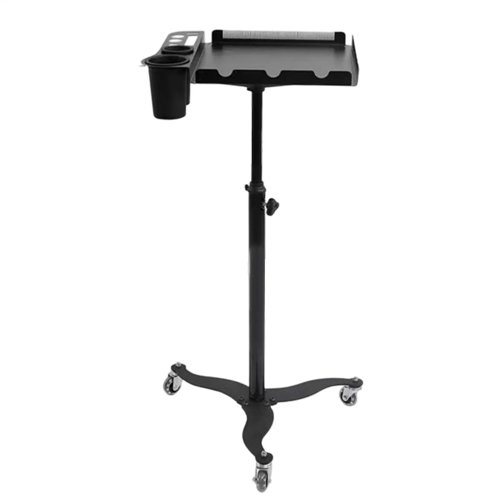 Hair Salon Rolling Trolley Tray with Accessories Trolley/ Height Adjustable Hair Coloring Serving Tray Trolley