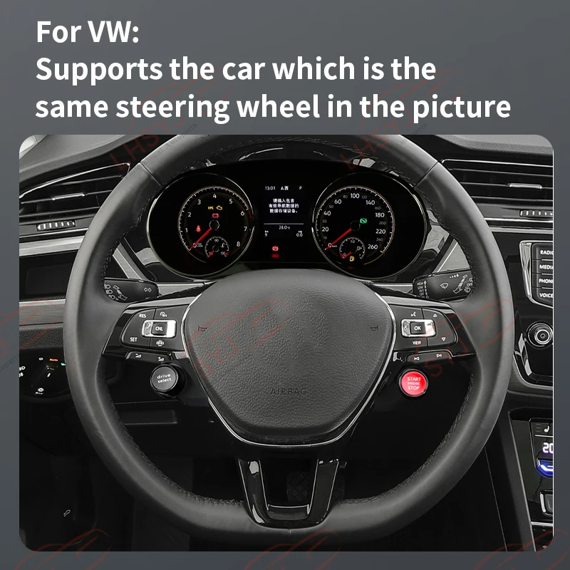 LHSYJ Steering Wheel Start Stop Engine System Keyless One-Button Start Switch Driving Mode Button For VW Audi A3 4 5 Auto Parts