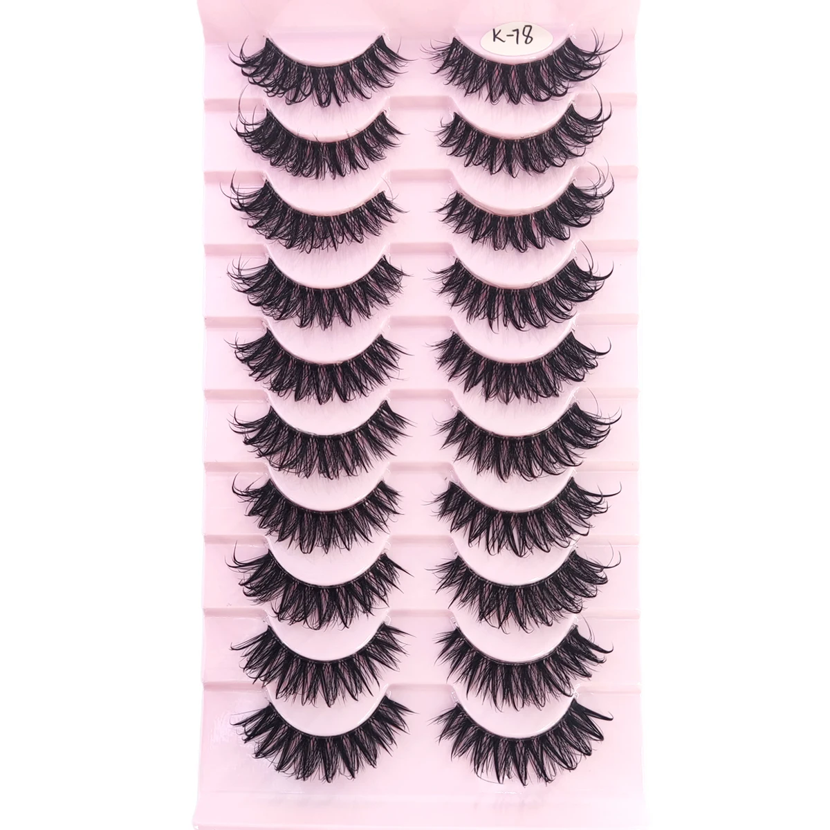 10 pairs of Russian natural looking soft and fluffy artificial mink eyelashes dramatic messy mink eyelashes fox eyelashes