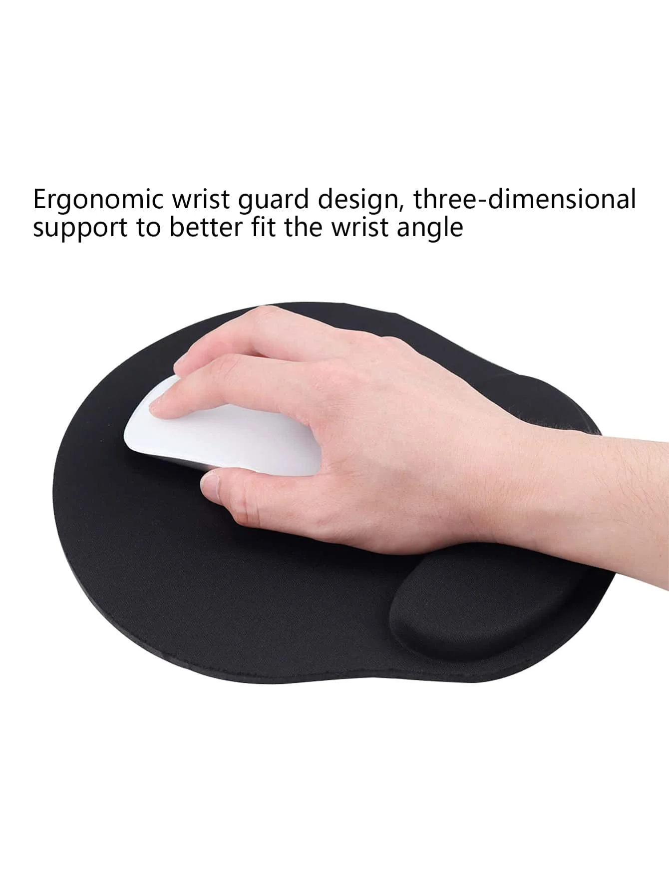 Ergonomic Memory Foam Wrist Rest Mouse Pad Thickened Non-Slip 3D Comfortable Mat for Office Study 1PC