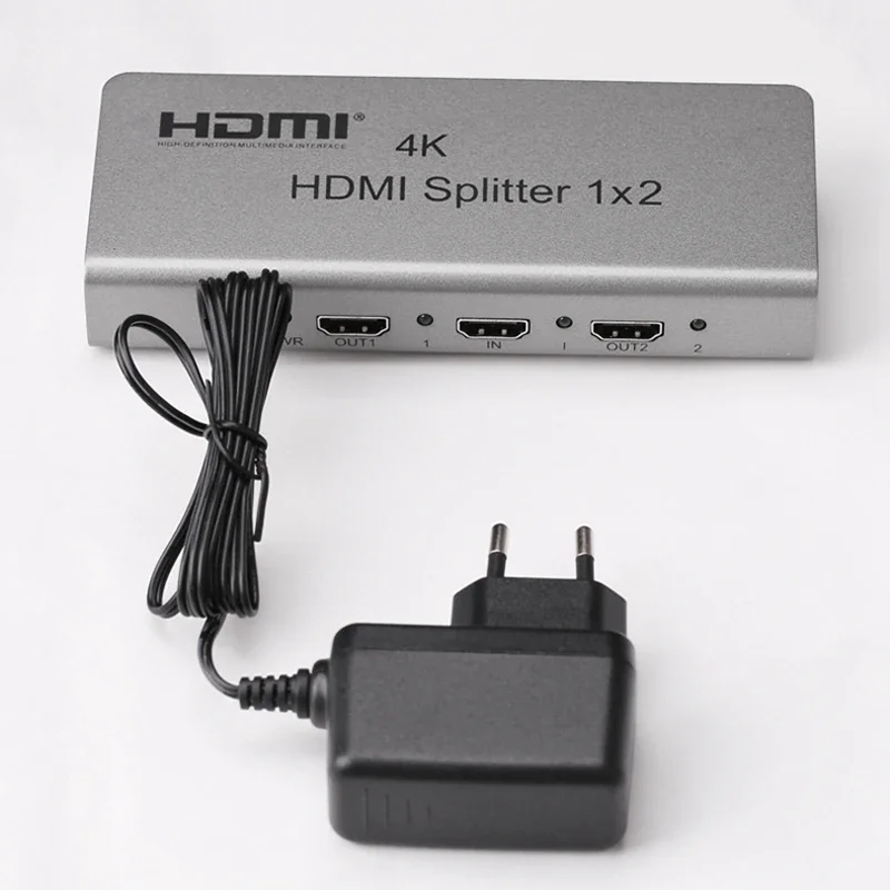

4K HDMI Splitter 1X2 1080P HDMI Switch Splitter with EDID RS232 for PS4 Xbox DVD Camera Laptop PC To TV Monitor Projector 1 To 2