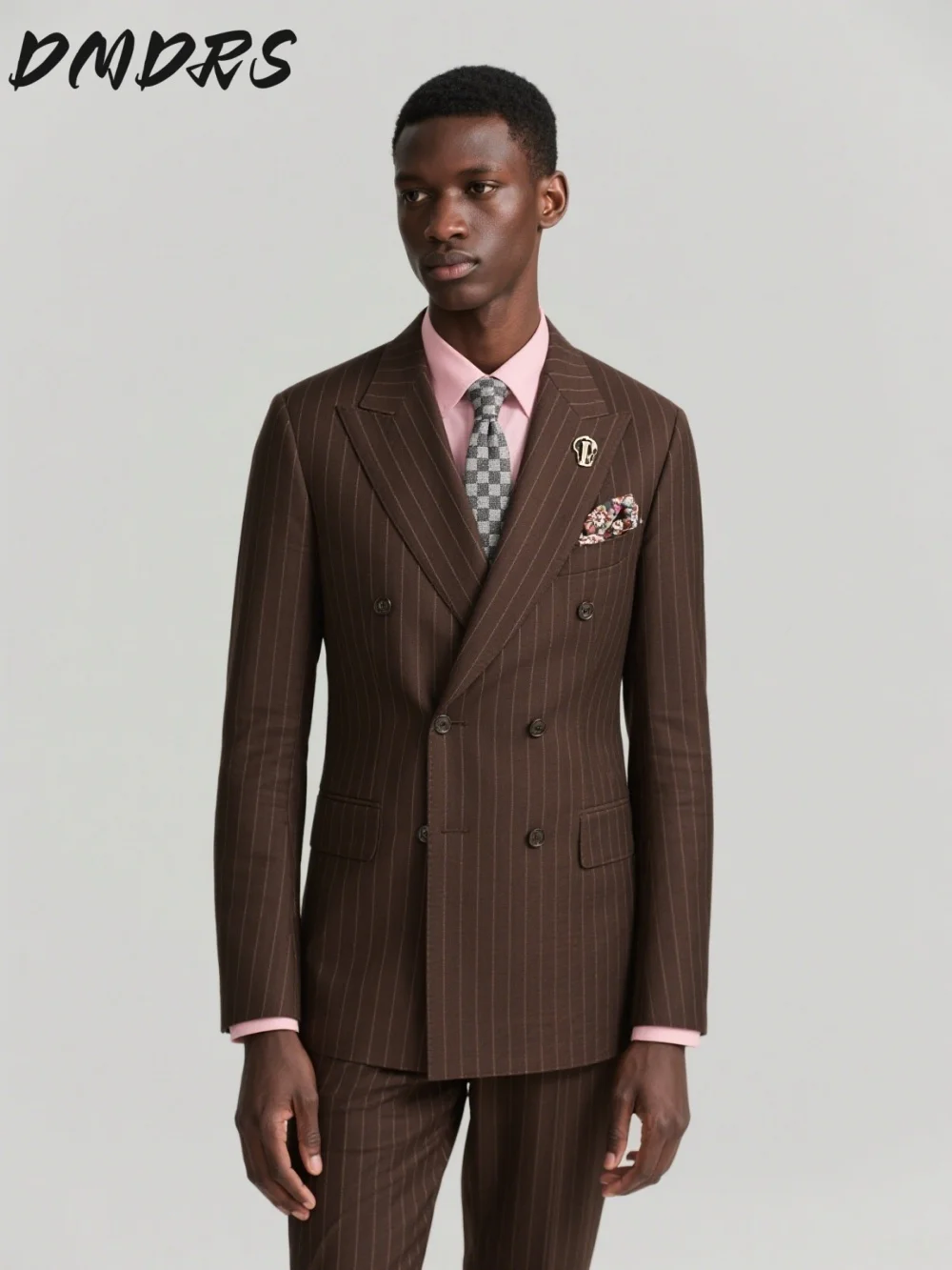 

Formal Double-Breasted Men's Suit For Wedding & Business Exquisite Groom Suit Set Classic Men's Jacket Pants Customized
