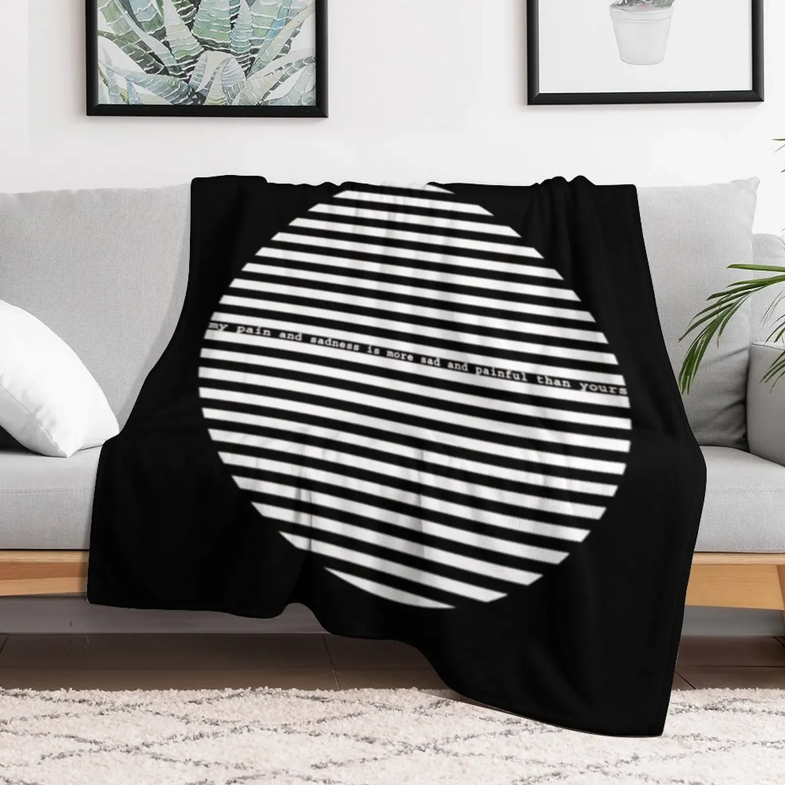Mclusky my pain and sadness is more sad and painful than yours Throw Blanket Cozy Napping Blanket Gift for Mom Dad