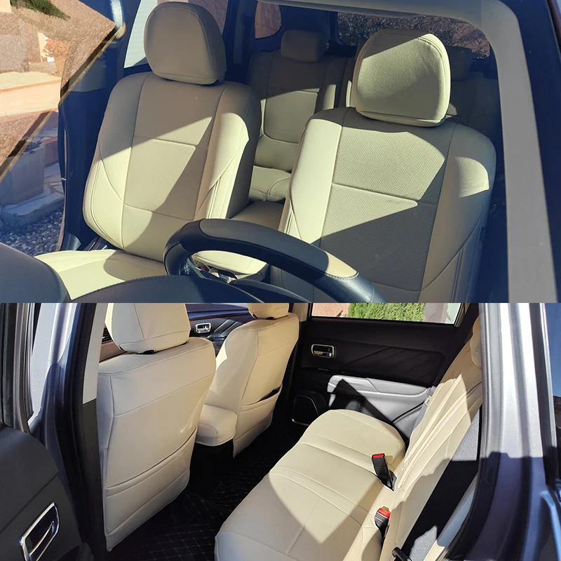 Für Mitsubishi Outlander Maßgefertigte Autositzbezüge Komplettset Vorne Mitte Hinten Sitzkissen 6-Sitzer 7-Sitzer 8-Sitzer – Detail 3