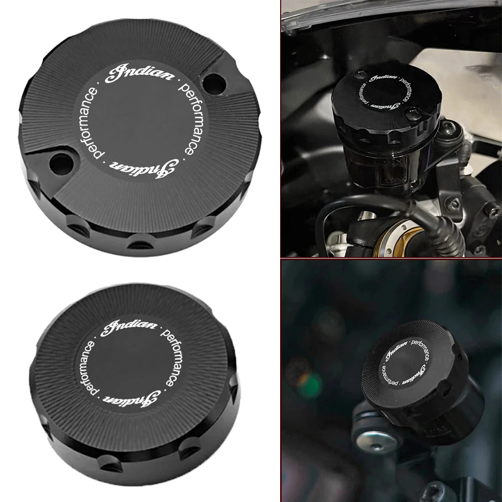 

For Indian FTRX100 FTR1200 FTR X100 1200 2019-2025 Aluminum Motorcycle Accessories Front Rear Brake Fluid Reservoir Cover Cap