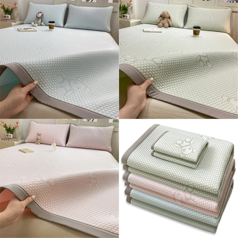 

Summer Cooling Quilted Mattress Protector Cover Thickened Breathable Mattress Topper for Single Double Full Queen King Size Bed