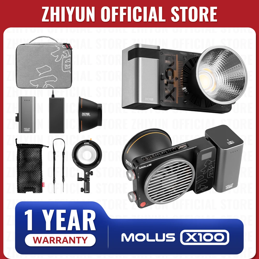 ZHIYUN Official MOLUS X100 100W COB LED Light Photography Lighting Video Light Video Shotting