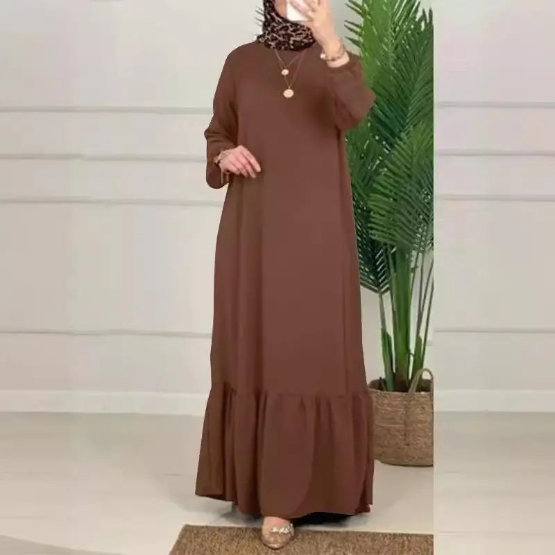 

Ele Ethnic Long Skirt with Ruffle s Women's Traditional Costume Stage Performance Dr Autumn Faion Ladies' Wear