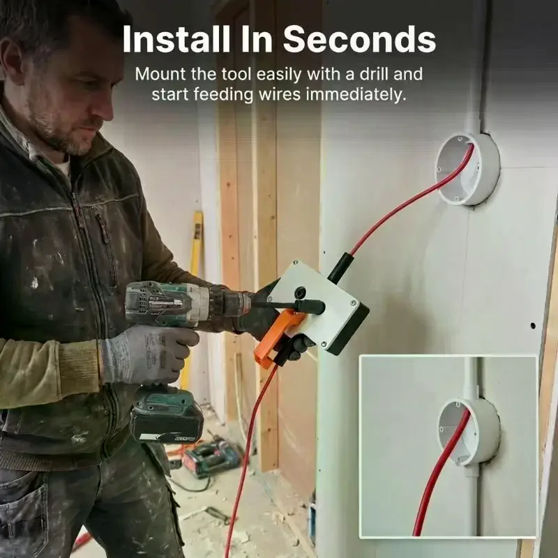 Wire Puller Heavy-Duty Handheld Wiring Tools Wire Tugger For Electrician For Pipe Narrow Spaces Wall Underground Data Center