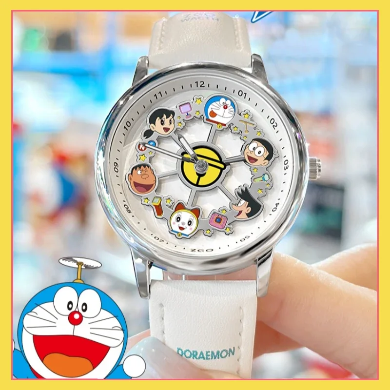 

Miniso collaborates with popular anime Doraemon peripheral watches, female models, student carousel, female exam quartz watches