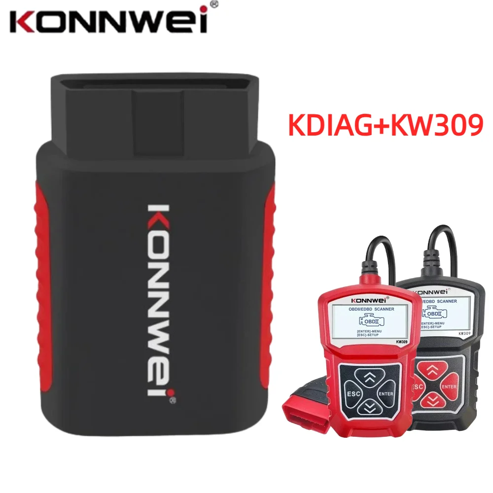 KONNWEI KDIAG OBDII MINI Full System Auto Scanner SAS EPB Oil Reset Service ECU Programmer KW209 OBD2 Cars Diagnostic Tool