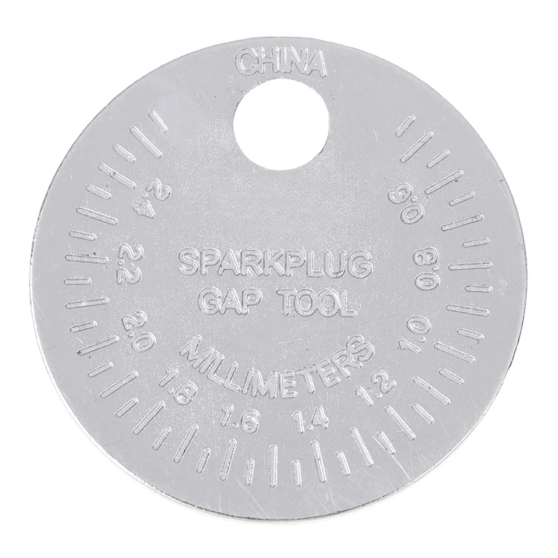 1 ชิ้น Spark Plug Gap Gauge เครื่องมือวัดเหรียญประเภท 0.6-2.4 มิลลิเมตรช่วง Spark Plug Gage