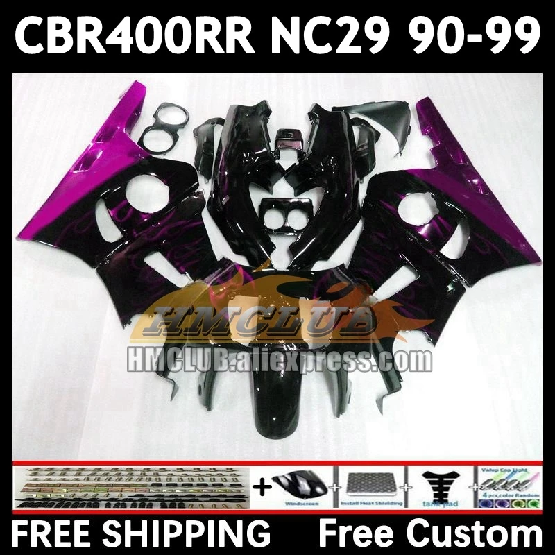 Bodywork For HONDA CBR400 CBR 400 RR 400RR rose flames 90 91 92 93 94 104No.108 CBR400RR NC29 1995 1996 1997 1998 1999 Fairings