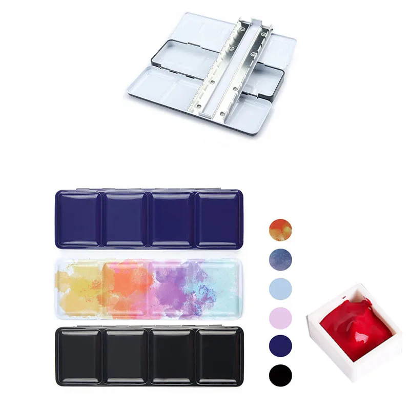 Colorful Empty Palette Case Tins Box Paint Watercolor Paints Painting Supplies