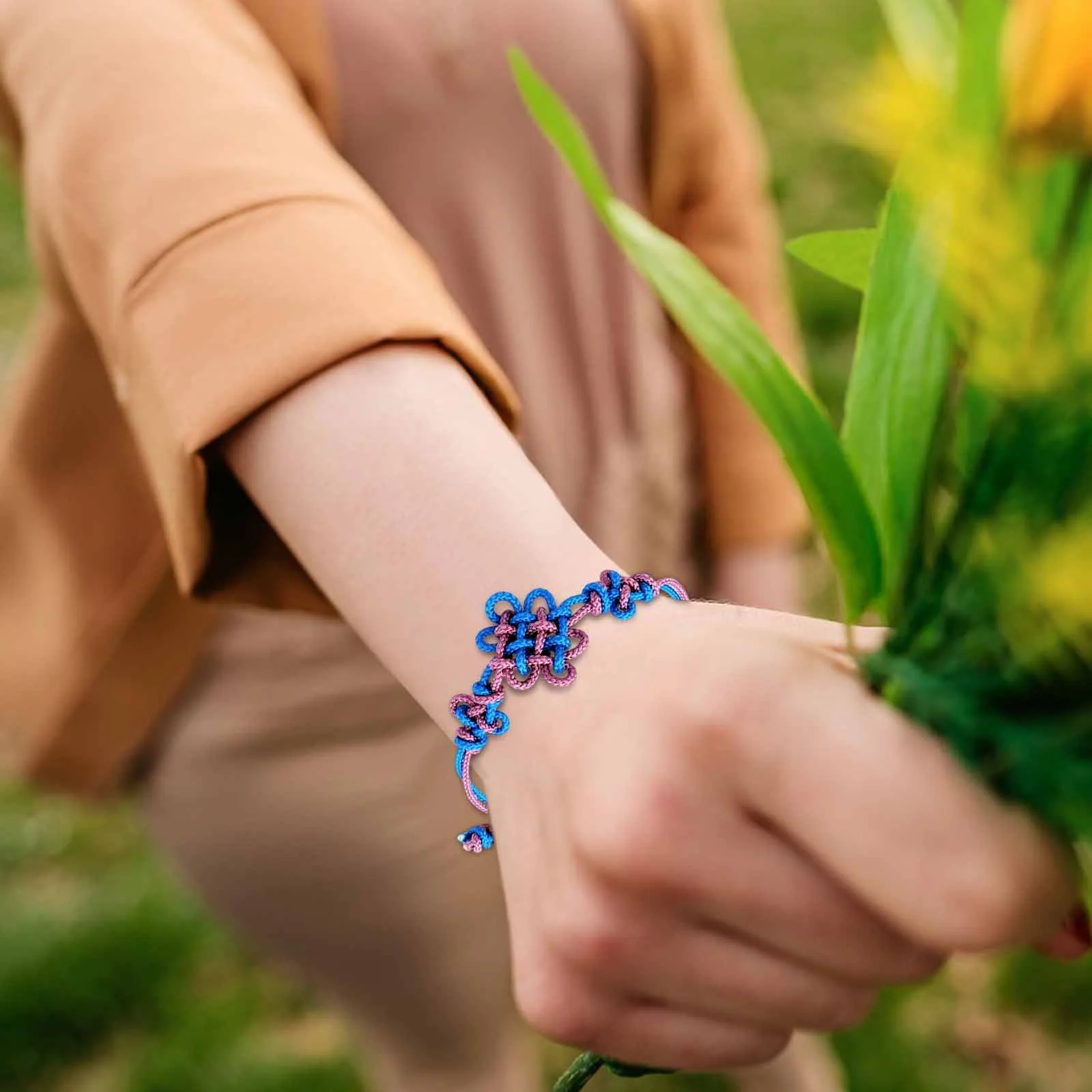Braided Cosplay Bracelet Chinese Knot Anime Gift Handmade Geek Jewelry Convention Accessory Fashion Cosplay Accesorios image 4