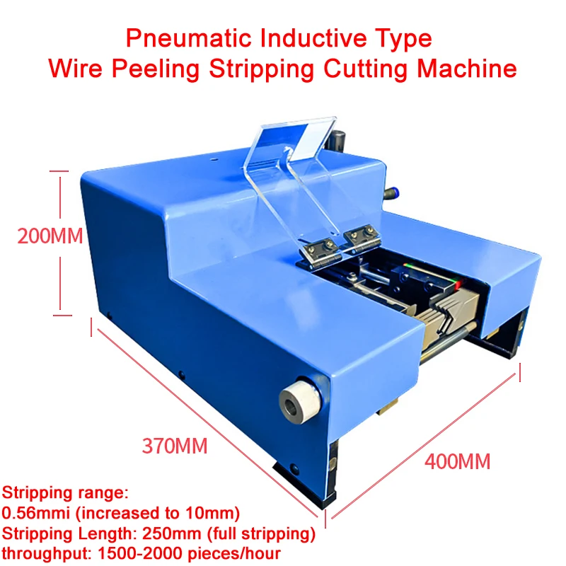 Pneumatic High Accuracy Desktop Inductive Type Wire Peeling Stripping Cutting Machine 10 Square mm No Need Adjust Knife