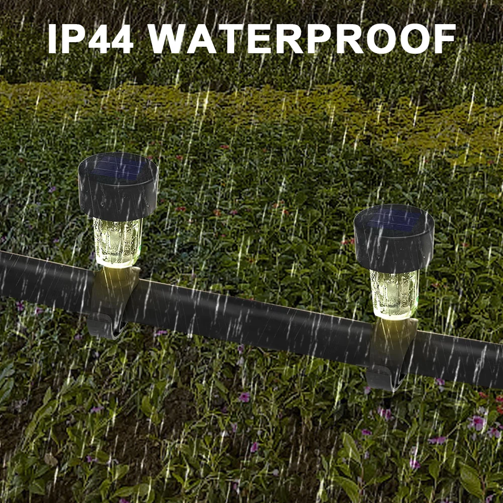 

6 шт. солнечные фонари, уличный декор для забора, солнечные фонари для бассейна, IP44, водонепроницаемый теплый свет, уличный бассейн, забор, декор, аксессуары