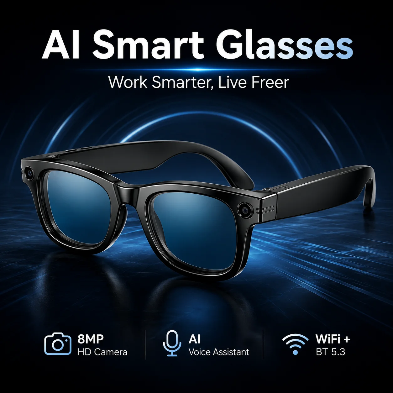 New 800W Camera AI Glasses W610T Color-Changing Smart Translation Glasses Photo Video Recording Waterproof Call Smart Sunglasses