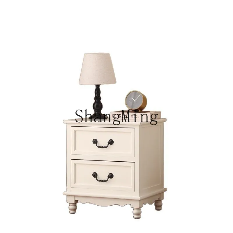 

ZYY premium black bedside table storage light luxury bedroom home simple locker retro style