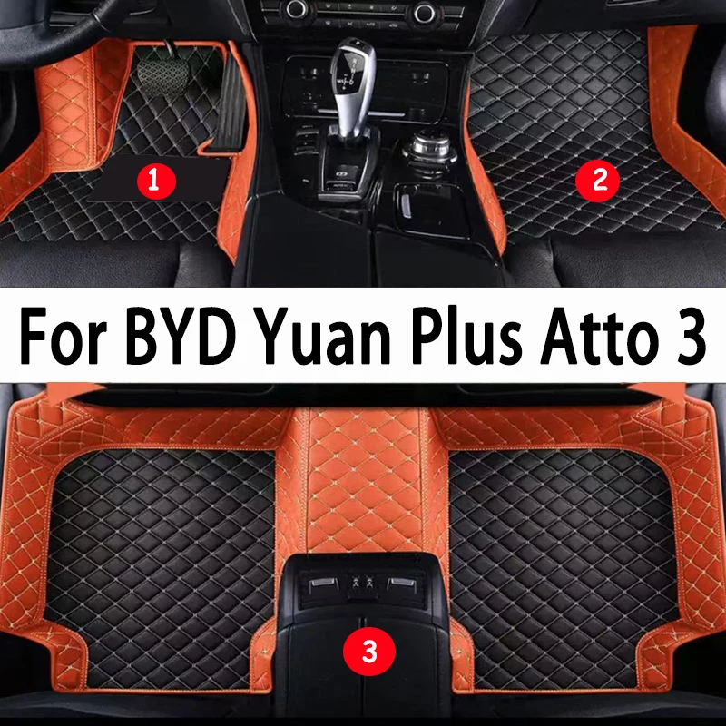 

Carpets For BYD Yuan Plus Atto 3 2021 2022 2023 Car Floor Mats Auto Interior Accessories Automobiles Custom Parts Waterproof