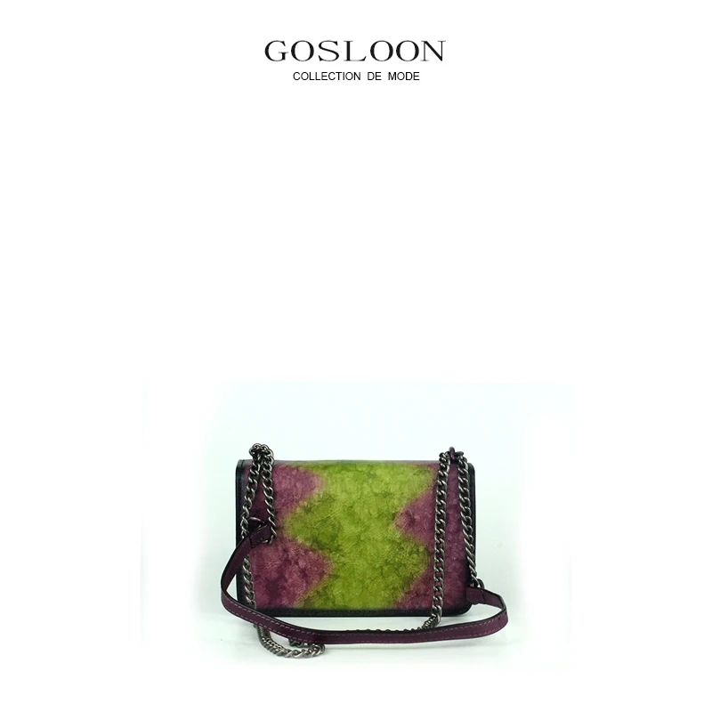 GOSLOON-Mini borsa a catena dipinta originale per le donne 2022 nuova borsa moda una spalla Crossbody stilista scatola abbinata portafoglio Lu