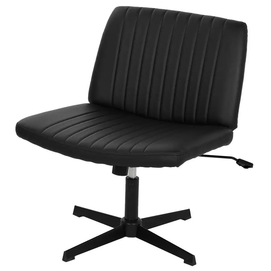 

Удобное офисное кресло Criss Cross без подлокотников, с перекрестными ножками, без колесиков, широкое, регулируемое, поворотное, для компьютера и работы, для туалетного столика