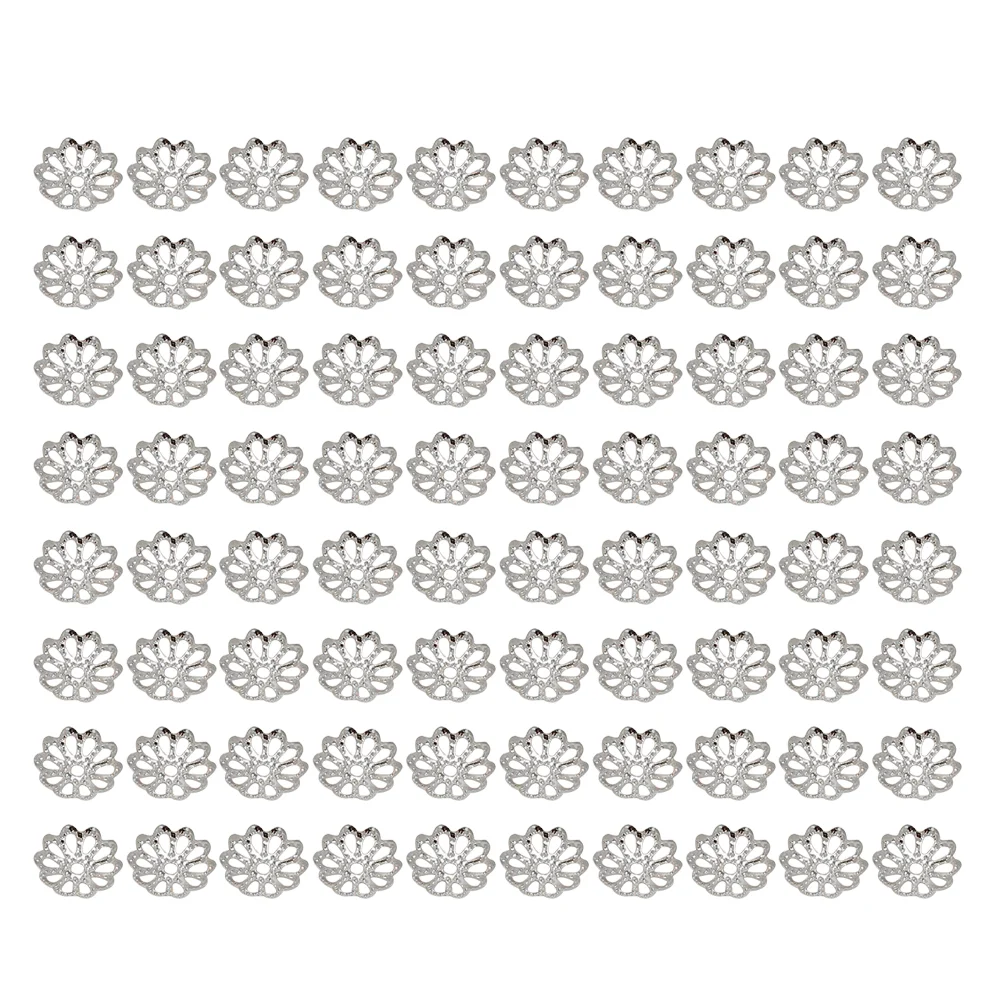 1000 PCS DIY Accessories Metal End Caps Jewelry Findings The Flowers Making Bead Vintage