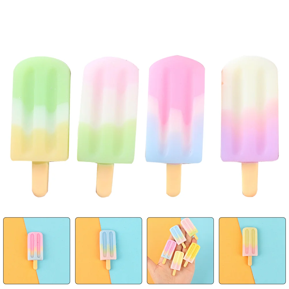 15 Pcs Simulation Ice Cream Phone Shell Accessories Popsicle House Charm Resin Miniature DIY Charms