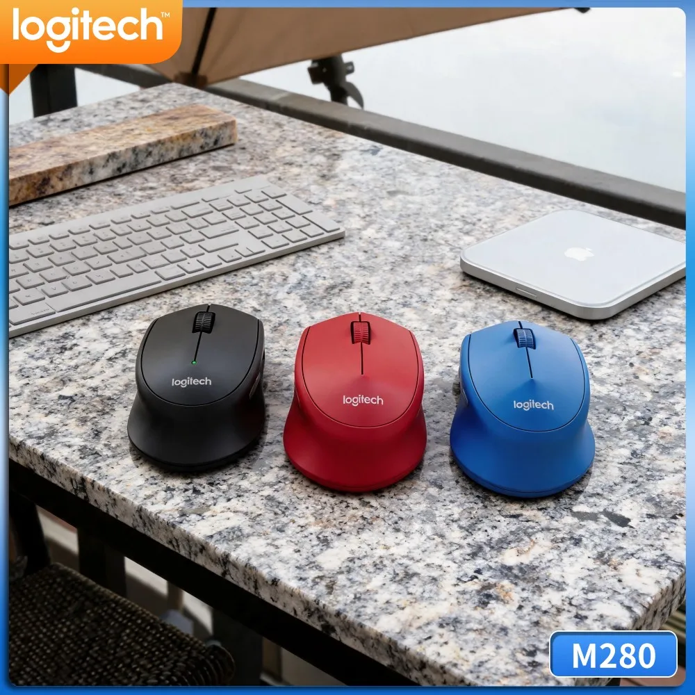 Power Saving Wireless Mouse M280 2.4G Simple Plug Installation For Desktop Notebook Office Home Regular Usage Work