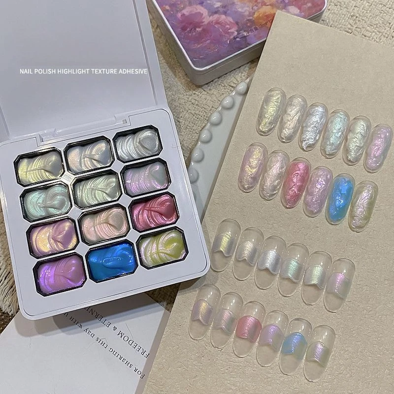 Aurora Pearl Colors New Popular Texture Gel Nail Polish Semi-permanent Nail Art Soak-off UV LED Modeling Gel Varnishes Nail Art
