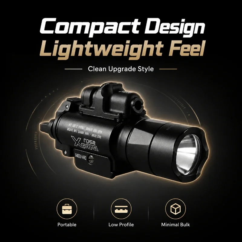 X400U Matte Alloy Dual Light Model Toy Under Mount Lamp High Bright Fast Detach With Adjustable Green Beam