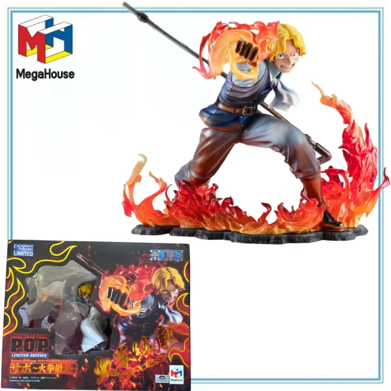

BANDAI Original in Stock Mega House POP Limited Edition ONE PIECE SABO -Fire Fist Inheritance Anime Cartoon Garage Kit Gifts Toy