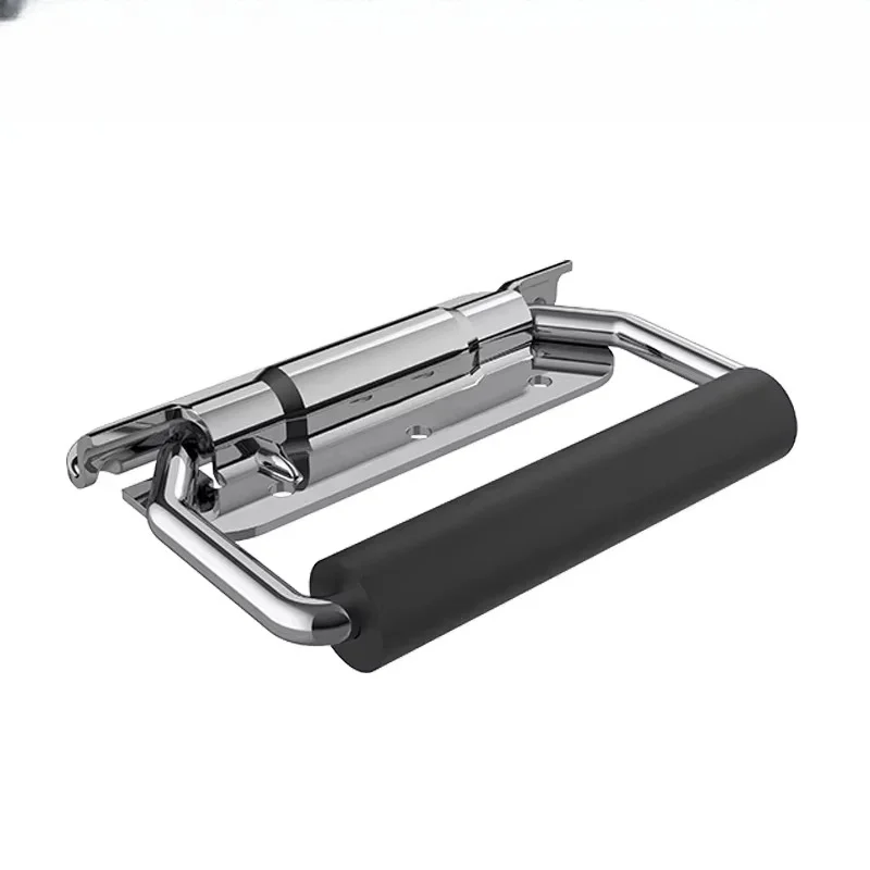 Asa de acero inoxidable 304 negra de alta resistencia moldeada por inyección para cajas, asa elevación para maquinaria indust