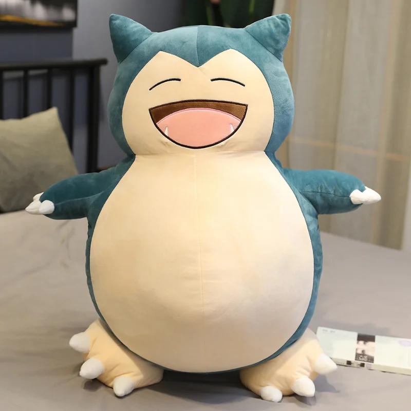 30-200cm Giant Pokemon Cartoon Snorlax Plush Toys Soft Snorlax Leather Shell Plush Anime Figure Big Gengar Fill Yourself Toy